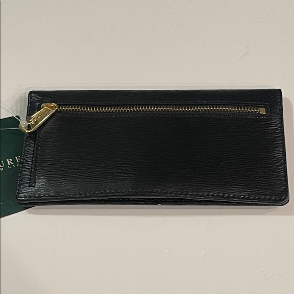 Lauren Ralph Lauren Sloan St Slim Black Leather Wallet NWT - Picture 3 of 4
